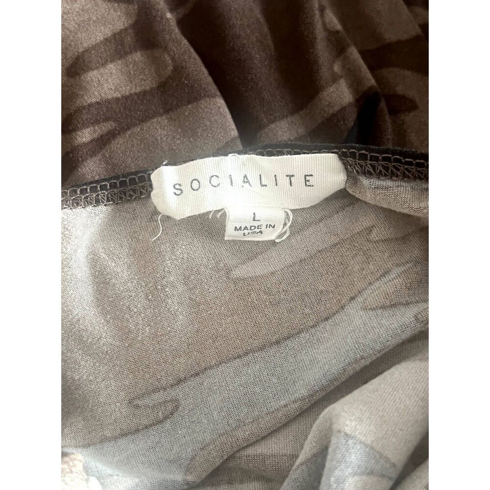 Socialite Sleeveless, knee-length Brown/Black Camouflage Dress, Women's Large - Picture 6 of 7